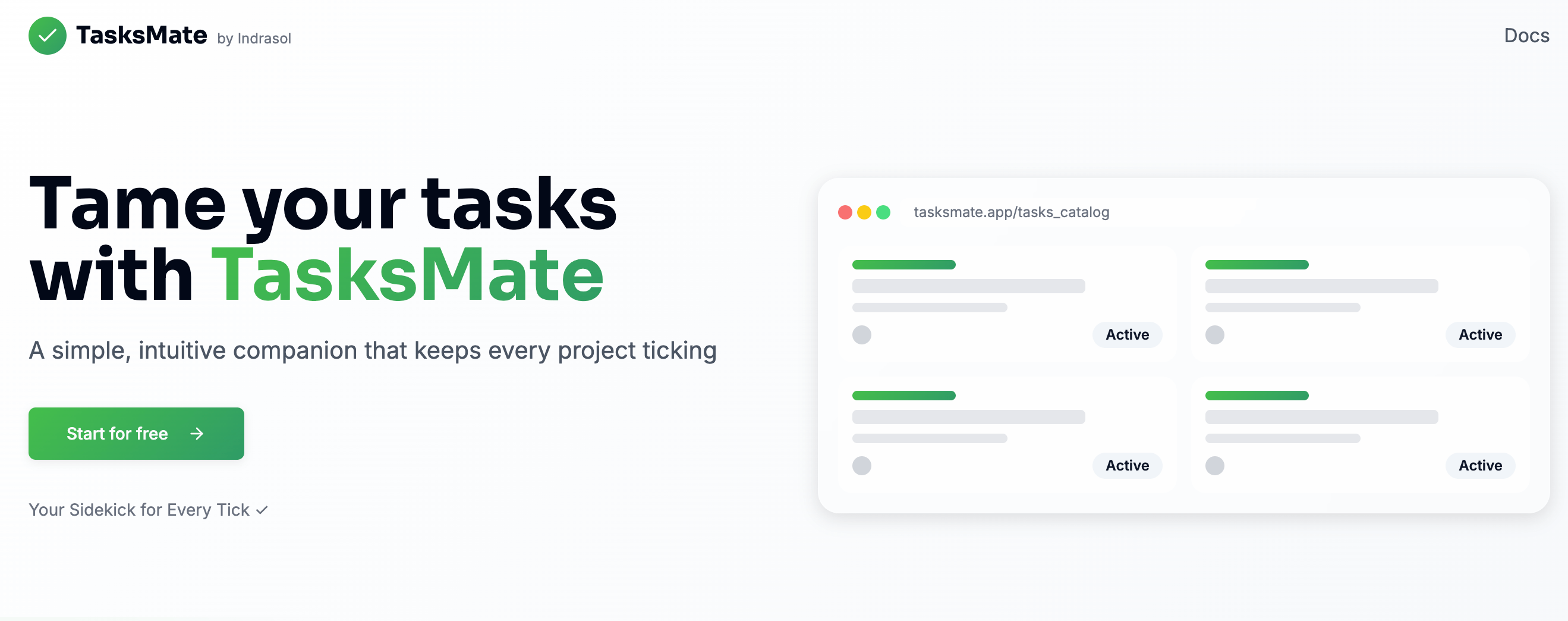 TasksMate Application Interface